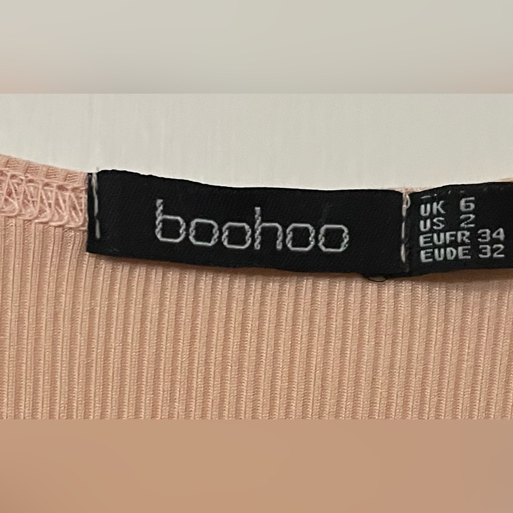 BooHoo Nude Ribbed Duster - Picture 7 of 7